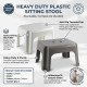 Heavy Duty Plastic Sitting Stool Stackable Small image