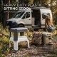Heavy Duty Plastic Sitting Stool Stackable Small image