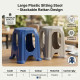 Large Plastic Sitting Stool Stackable Rattan Design image
