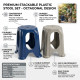 Large Plastic Sitting Stool Stackable Rattan Design image