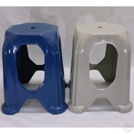 Large Plastic Sitting Stool Stackable Rattan Design
