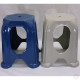 Large Plastic Sitting Stool Stackable Rattan Design image