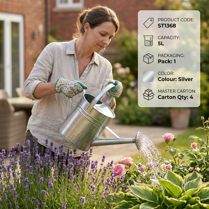 Galvanise Watering Can 5L image