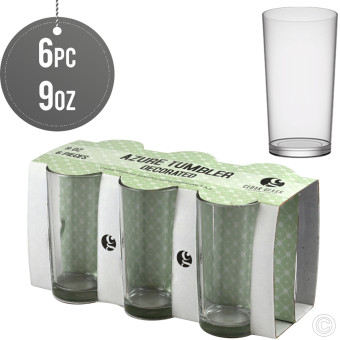 Azur Glass Tumbler 9Oz 6pk