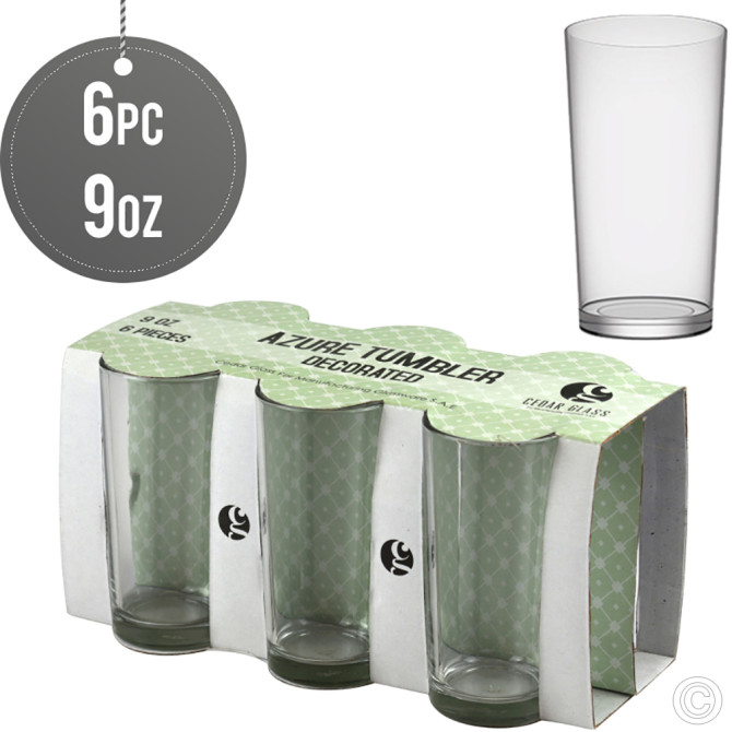 Azur Glass Tumbler 9Oz 6pk image
