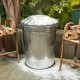 Galvanised Trash Bin Large 90L image