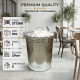 Galvanised Trash Bin Large 90L image