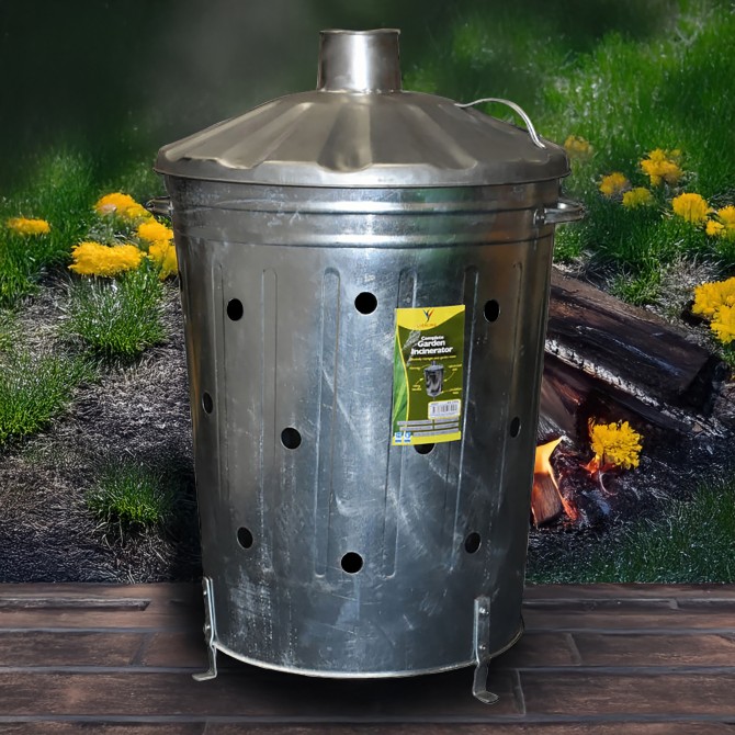 Galvanised Large Incinerator 90L OUTDOOR, INCINERATORS & BINS image