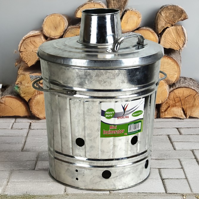 Galvanised Mini Incinerator 15L OUTDOOR, INCINERATORS & BINS image