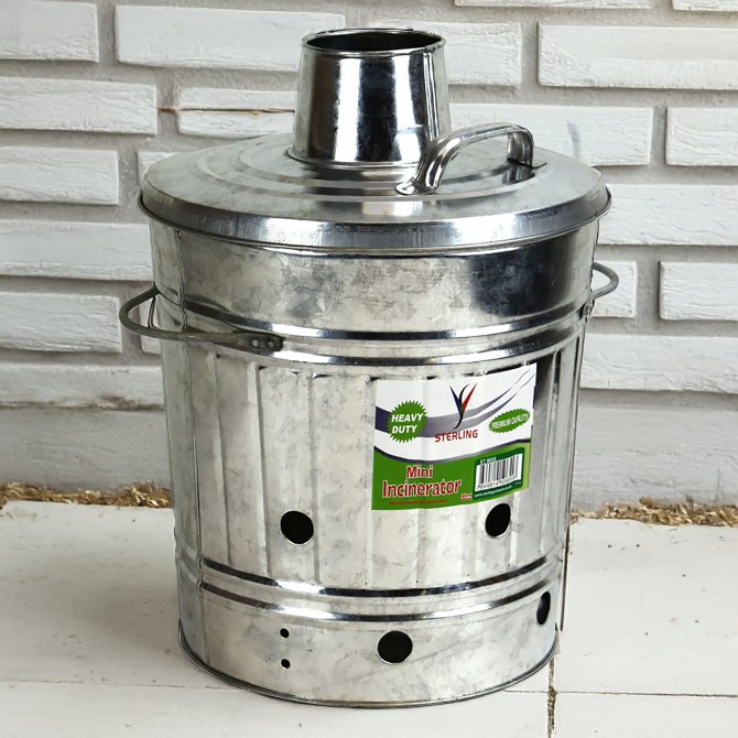 Galvanised Mini Incinerator 15L OUTDOOR, INCINERATORS & BINS image