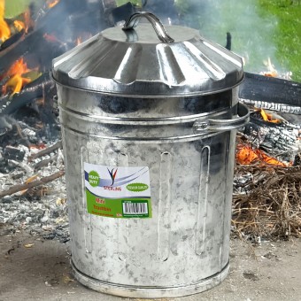 Galvanised Trash Bin Incinerator Mini 15L