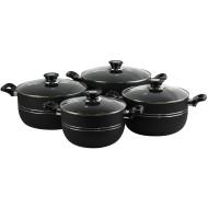 Ashley NS Casserole 22-24-26-28cm BLACK INDUCTION
