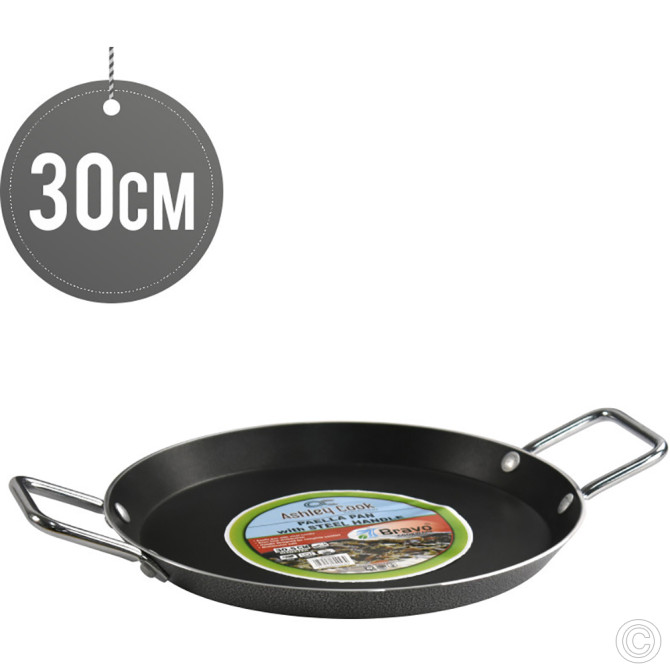 Ashley Non-Stick PAELLA Pan 30cm Steel Handle NON STICK COOKWARE image
