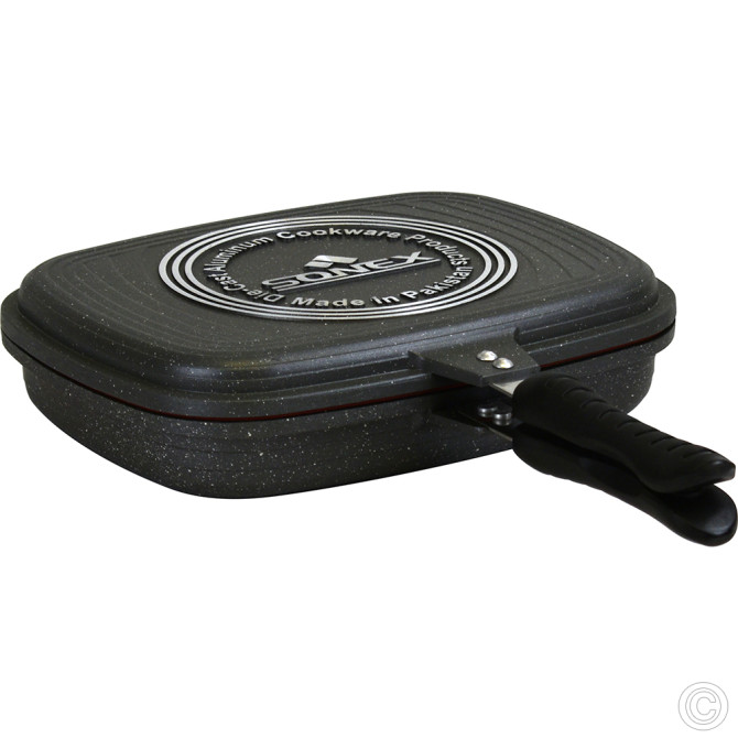 Sonex DieCast MARVEL 30CM Double Grill Pan NON STICK COOKWARE image