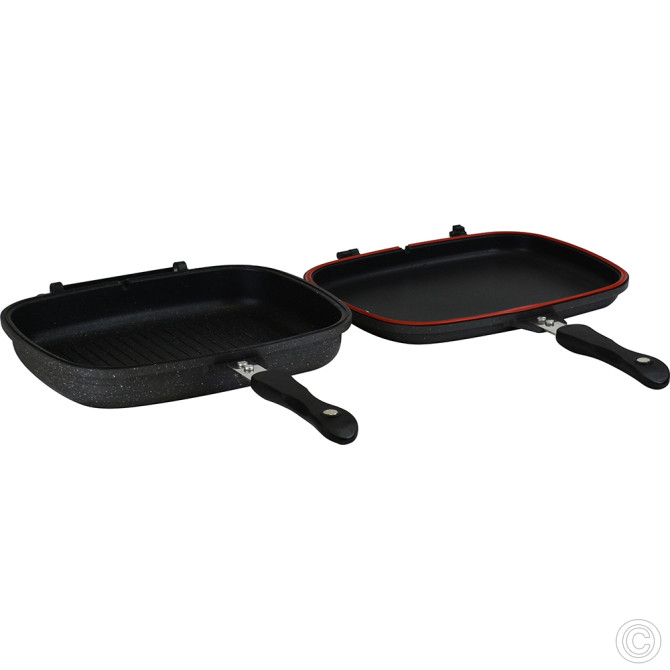 Sonex DieCast MARVEL 30CM Double Grill Pan NON STICK COOKWARE image