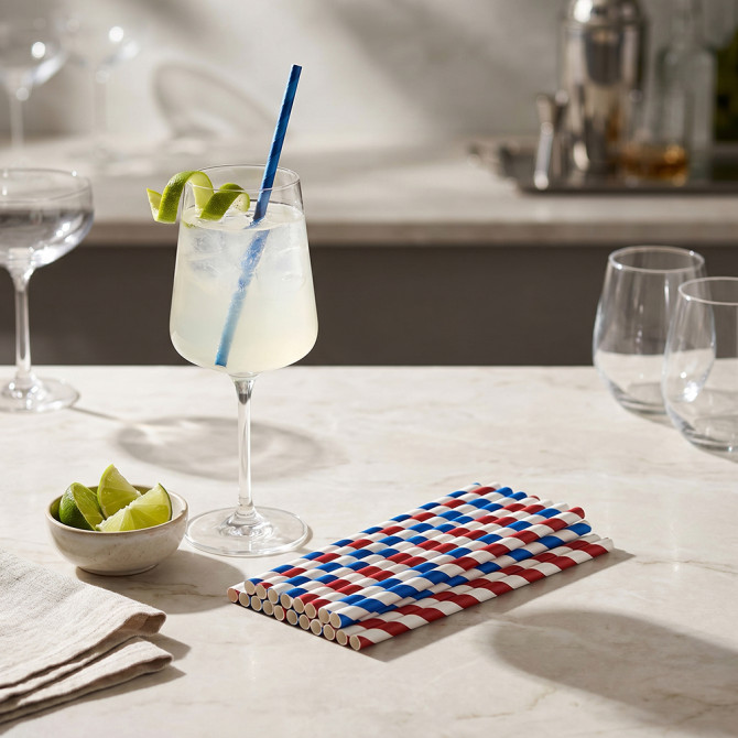 Biodegradable Paper Straws 6MM x 190MM 50pack PAPER DISPOSABLE image