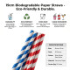 Biodegradable Paper Straws 6MM x 190MM 50pack PAPER DISPOSABLE image