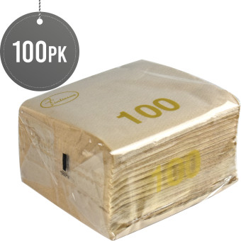 Napkins Cappuccino 1 ply 30 x 30 100pk