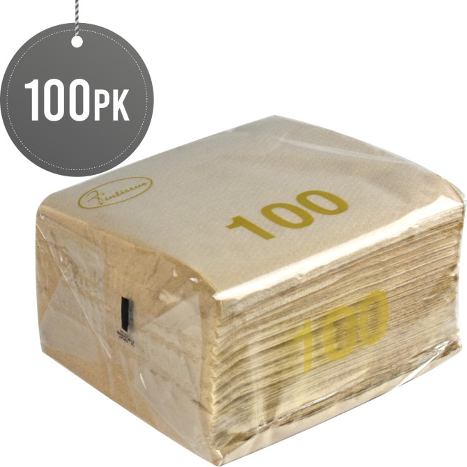 Napkins Cappuccino 1 ply 30 x 30 100pk image