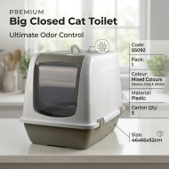 Big Closed Cat Toilet 46x66x52cm
