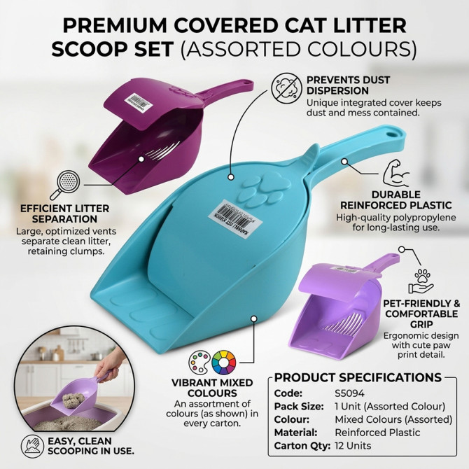 Cat Litter Scoop With Cover PETS image