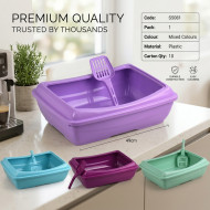 Pet Cat Litter Tray 49x38x15cm