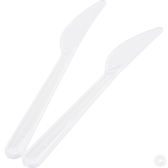 Disposable Heavy Duty Knives 100pack Clear DISPOSABLES, PLASTIC DISPOSABLE image