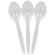 Reusable Plastic Spoons Clear 60pack image