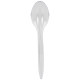 Reusable Plastic Spoons Clear 60pack image