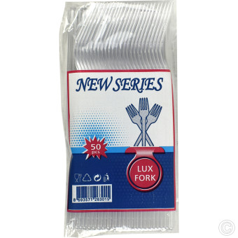 Reusable Heavy Duty Clear Fork 50 pack