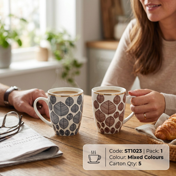 Coffee Tea Cups 250ml (mixed designs) image