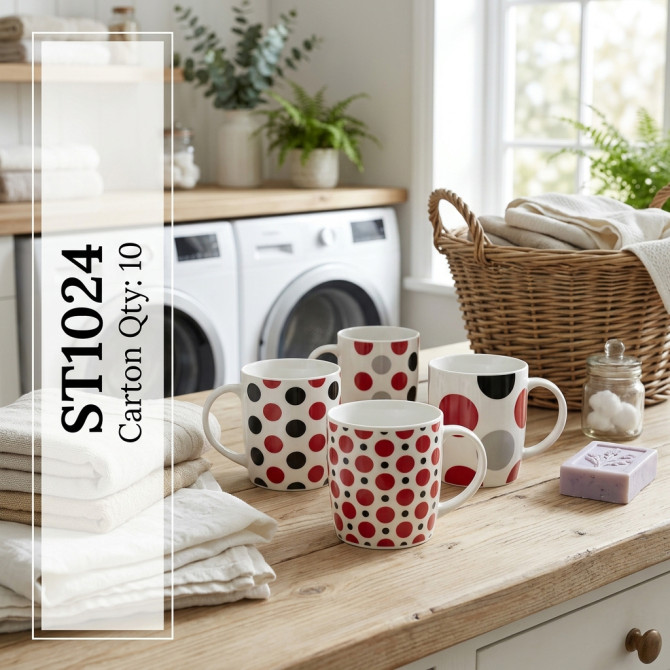 Coffee Tea Cups 280ml (mixed designs) SERVEWARE image