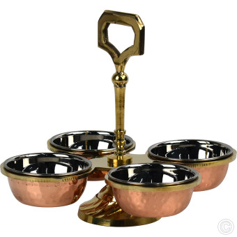 Copper Pickle Set 4 Bowls 480 ml
