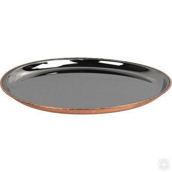 Copper Steel China Plate 28cm