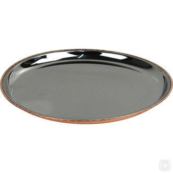 Copper Steel China Plate 28cm