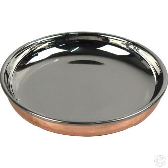 Copper Steel Desert / Halwa Plate