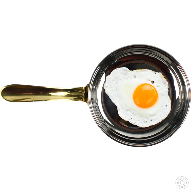 Copper Steel Fry Pan With Brass Handle No1 300 ml image