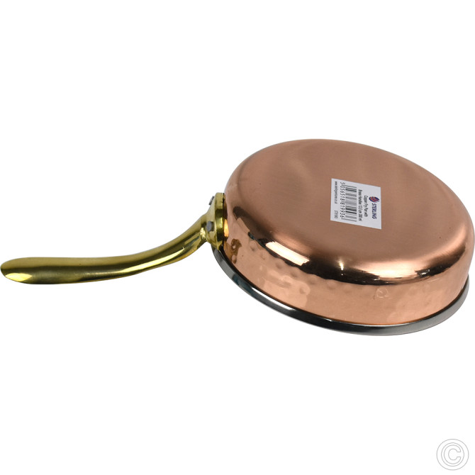 Copper Steel Fry Pan With Brass Handle No1 300 ml image
