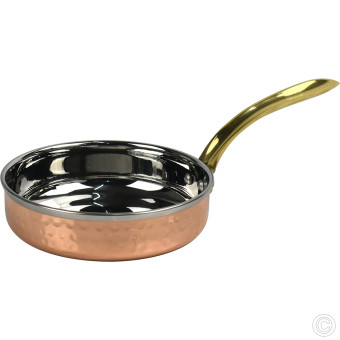 Copper Steel Fry Pan With Brass Handle No1 300 ml