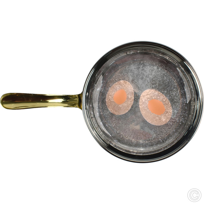 Copper Steel Fry Pan With Brass Handle No2 530 ml image