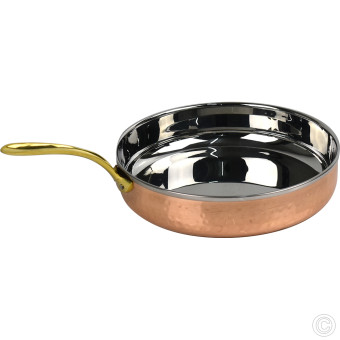 Copper Steel Fry Pan With Brass Handle No3 850 ml