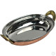 Copper Steel Oval Dish With Brass Handles No1 7