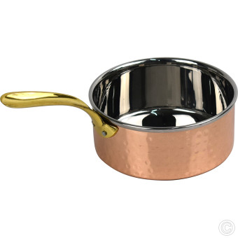 Copper Steel Sauce Pan With Brass Handle No2 530 ml