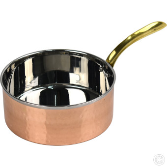 Copper Steel Sauce Pan With Brass Handle No3 850 ml