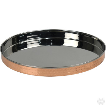 Copper Steel Thali 31cm