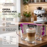 Opera Coffee Mug 225ML 3 pack