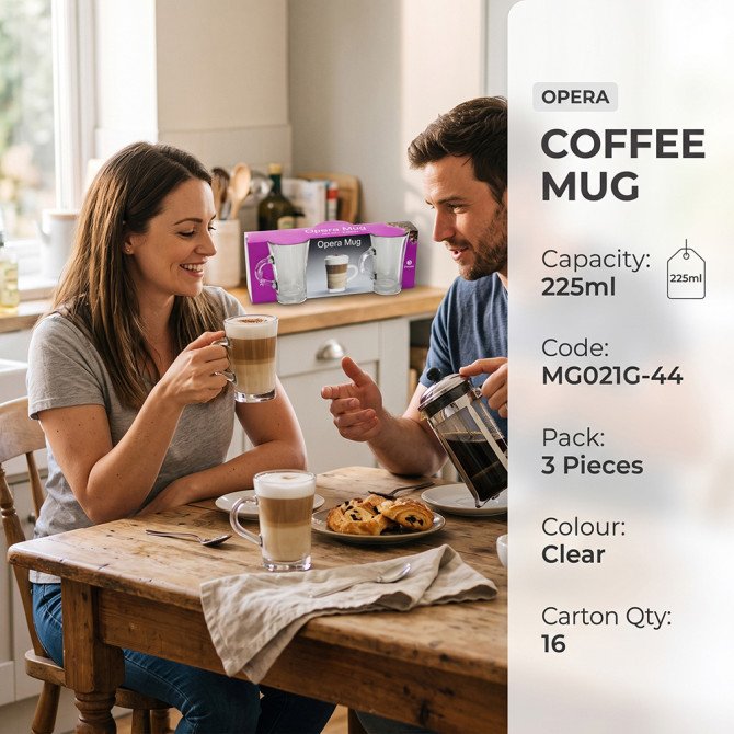 Opera Coffee Mug 225ML 3 pack image