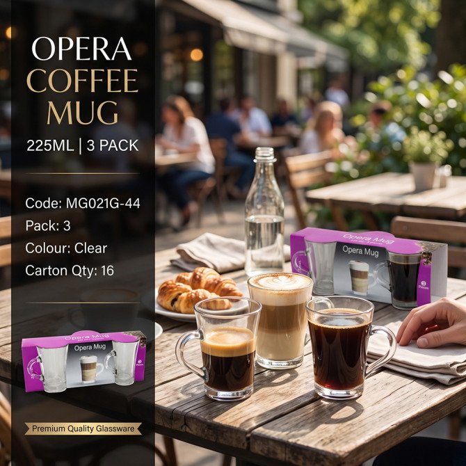 Opera Coffee Mug 225ML 3 pack image