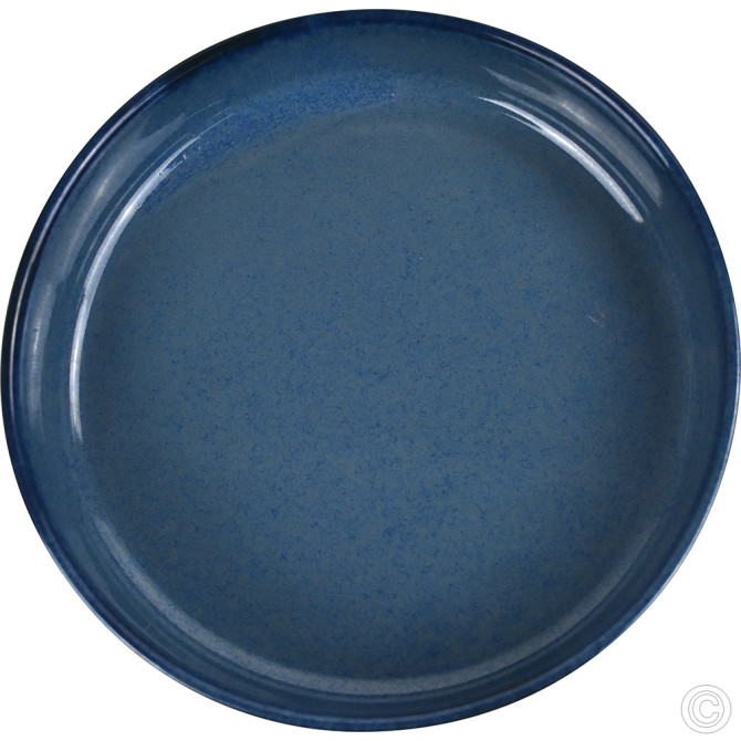 HorecaGold Porcelain Round Stacking Tray 450ML 18Oz Reactive Glaze Blue image