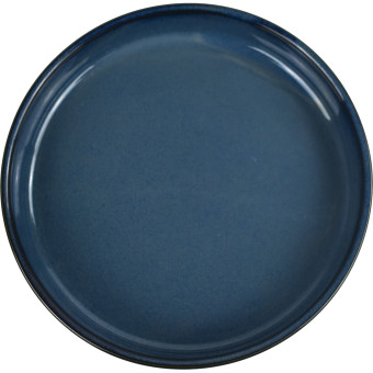HorecaGold Porcelain Round Stacking Tray 650ML 22Oz Reactive Glaze Blue